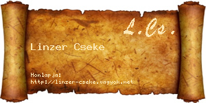 Linzer Cseke névjegykártya